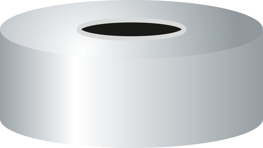 Crimp closure, N 20, metal (magnetic), silver, center hole, no liner