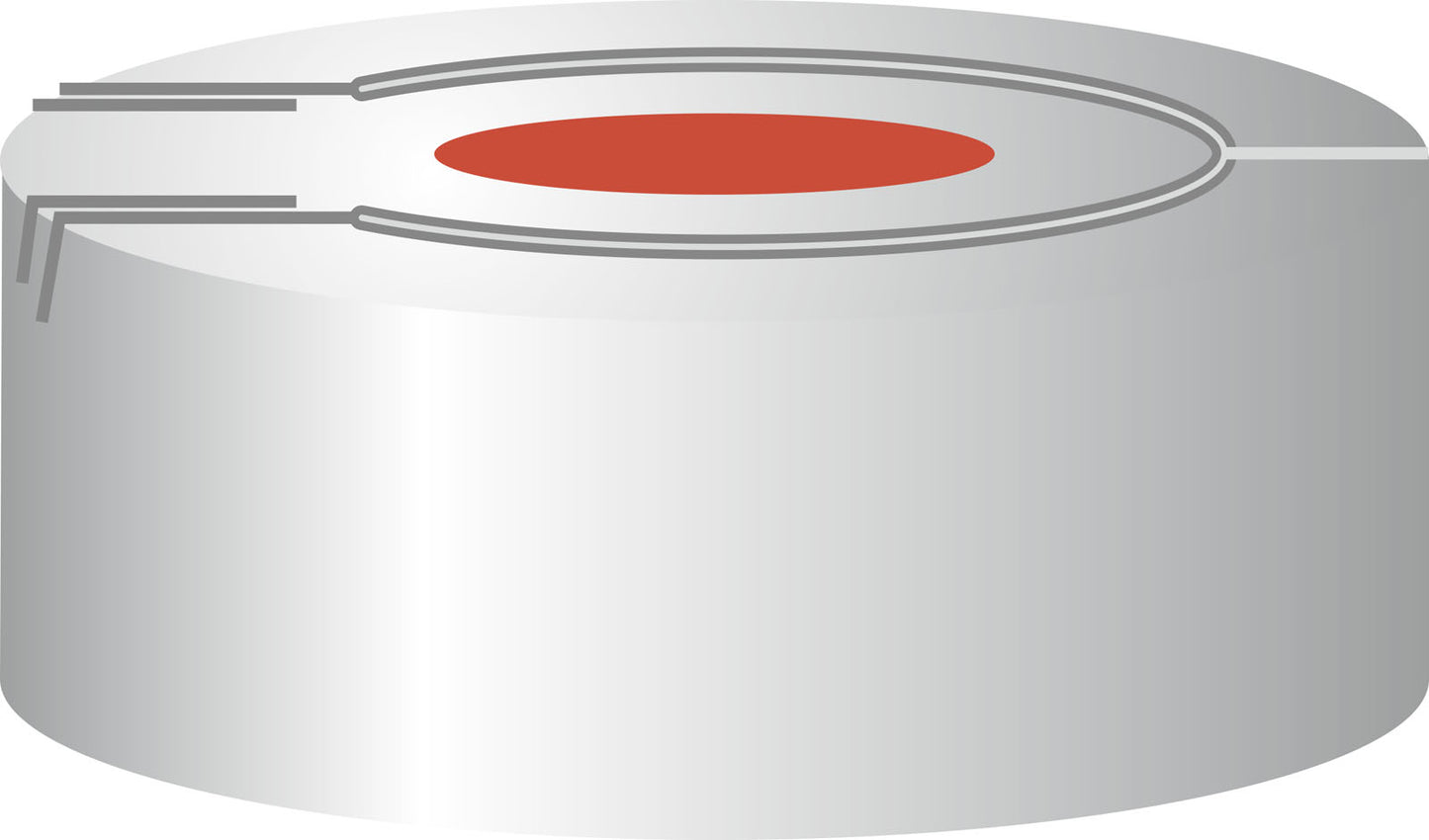 Crimp closure, N 20, alu.,pressure rel., center hole, Butyl red/PTFE gray, 3.0mm