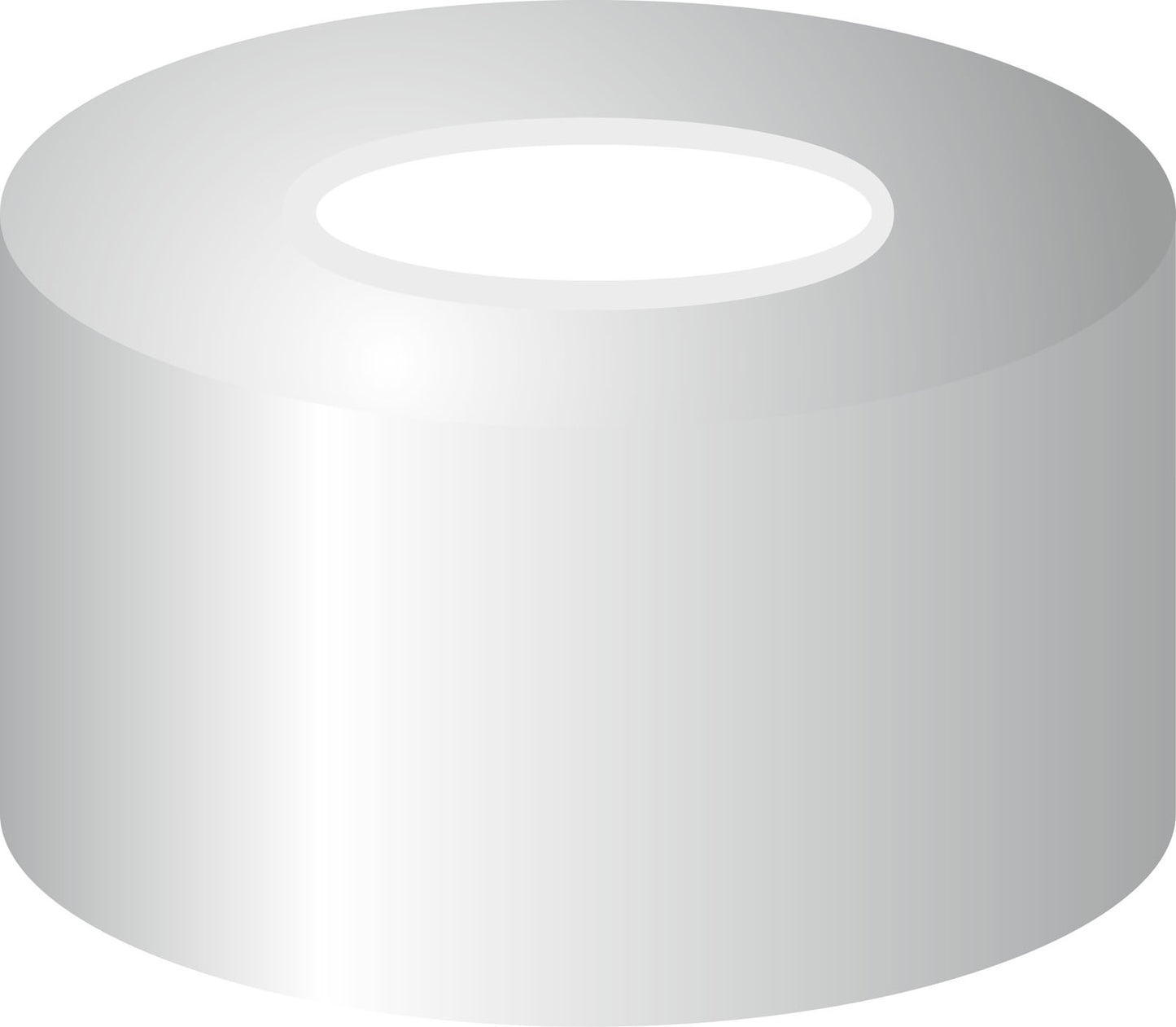 Crimp closure, N 11, alu., center hole, PTFE virginal, white, 0.25 mm