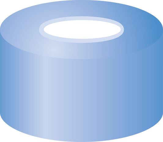 Crimp closure, N 11, alu., blue, center hole, Silicone white/PTFE red, 1.3 mm