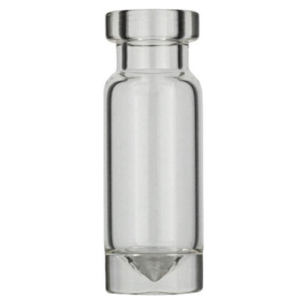 Crimp neck vial, N 11, 11.6x32.0 mm, 1.1 mL, cone in solid glass bottom, clear