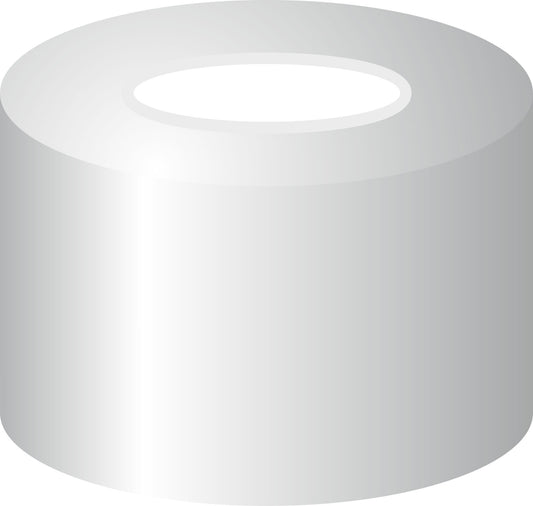 Crimp closure, N 8, alu., center hole, Silicone white/PTFE red, 1.0 mm