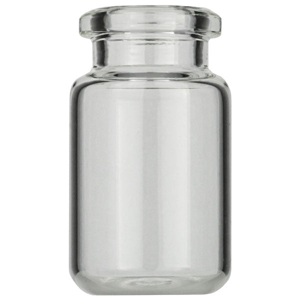 Crimp neck vial, N 20, 22.0x38.25 mm, 6.0 mL, rounded bottom, bev. neck, clear