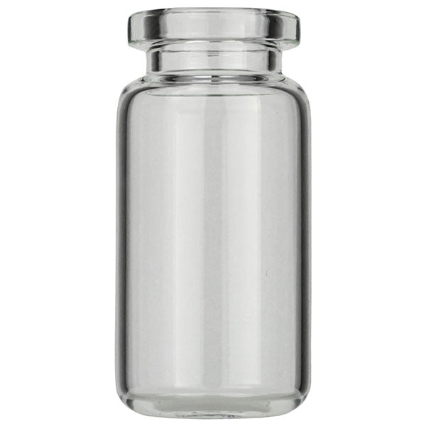 Crimp neck vial, N 20, 22.5x46.0 mm, 10.0 mL, rounded bottom, flat neck, clear