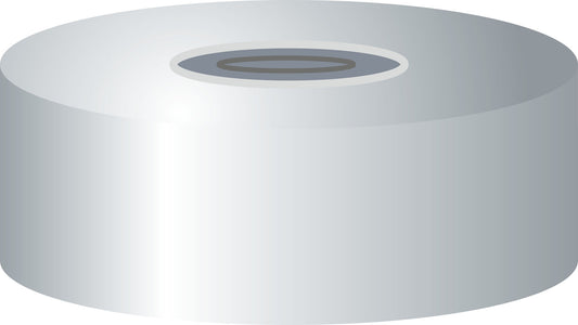 Crimp closure, N 20, metal (magnetic), center hole,Butyl d. gray/PTFE gray,3.0mm