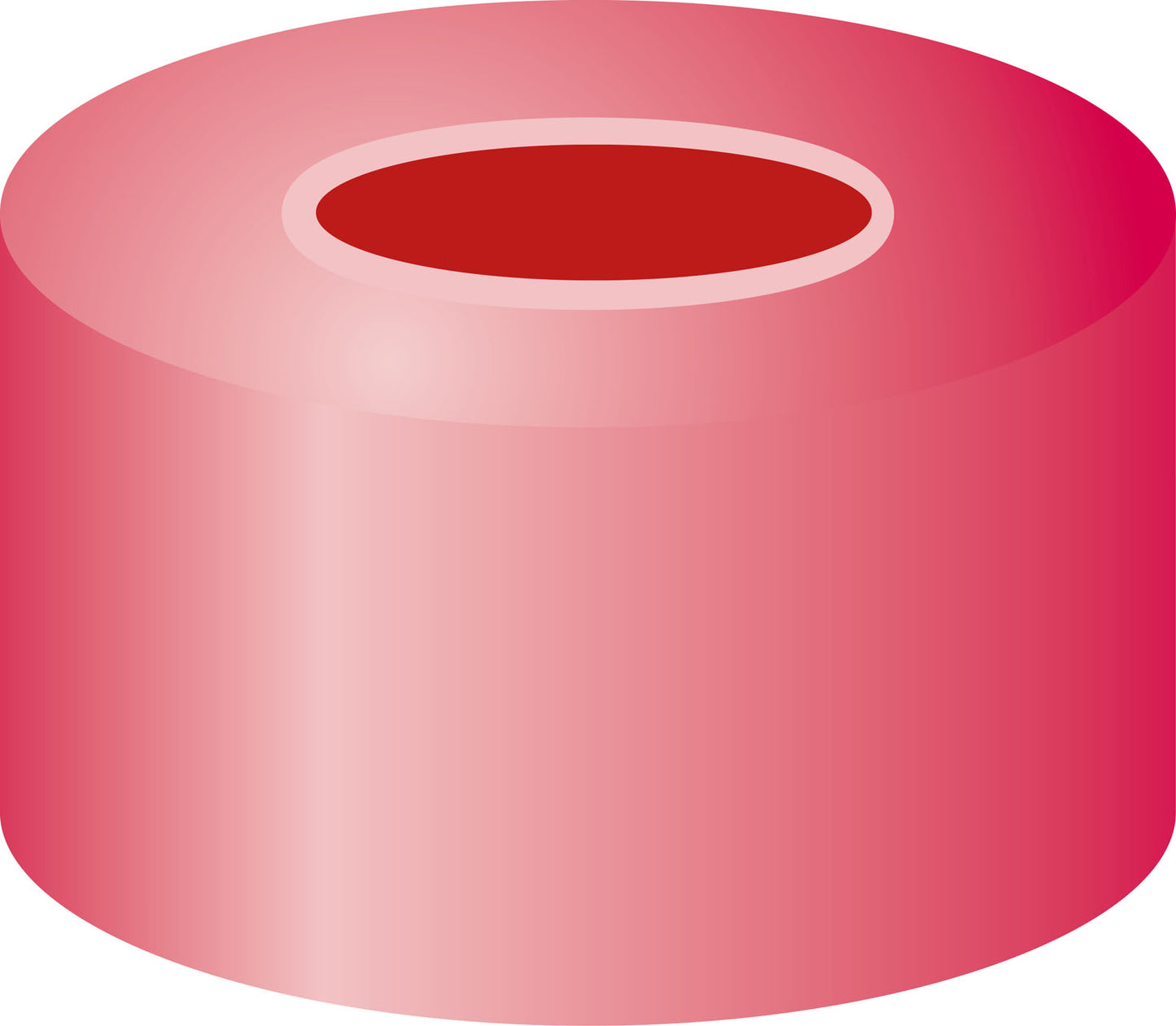 Crimp closure, N 11, alu., red, center hole, PTFE red/Silicone w./PTFE red,1.0mm