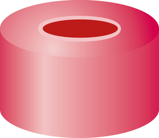 Crimp closure, N 11, alu., red, center hole, PTFE red/Silicone w./PTFE red,1.0mm