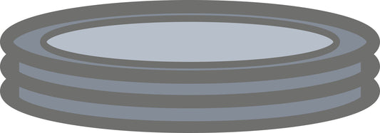 Septa N 20, Butyl/PTFE, dark gray/gray, 3.0 mm, 50&deg; shore A