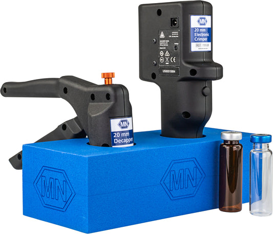 Rack for two ergonomic or electronic crimping tools