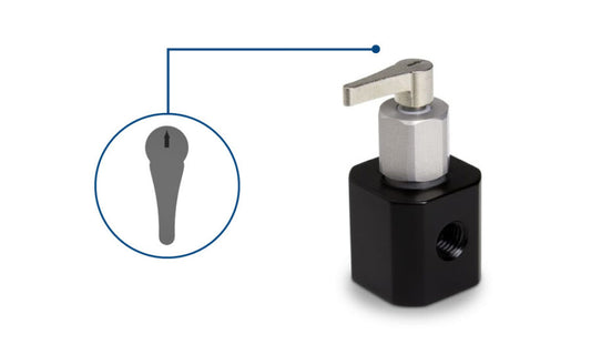 Manual Valve, PTFE/CTFE Distribution Flow Path, 2-ports(180°), HV (1-5)