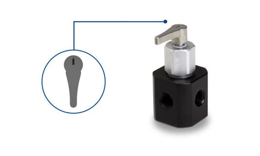 Manual Valve, PTFE/CTFE Distribution Flow Path, 4-ports, HV (4-5)