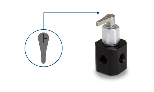 Manual Valve, PTFE/CTFE "T" Flow Path, 4-ports, HVP (4-3)