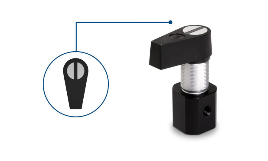 Manual Valve, PTFE/CTFE 180° Flow Path, 2-ports, HVX (1-1)