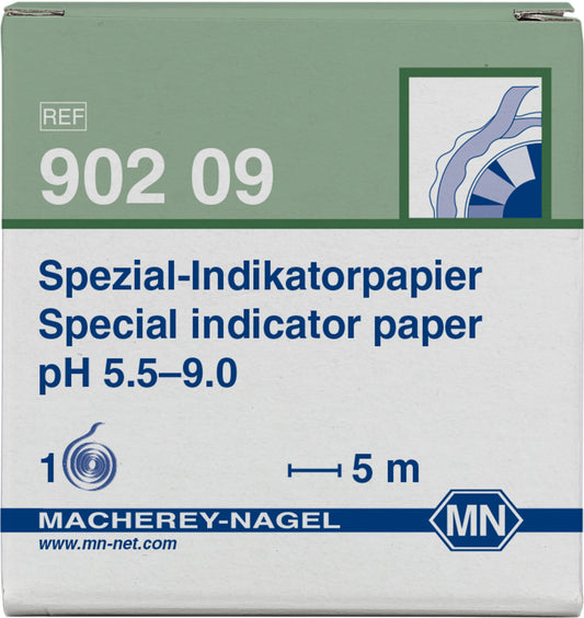 Special indicator paper pH 5.5–9.0, reel