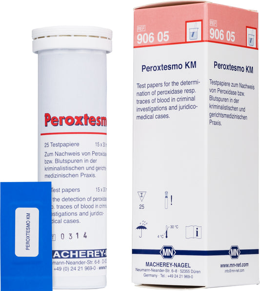 Qualitative test paper Peroxtesmo KM for Blood traces (peroxidase)