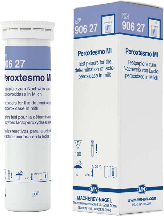 Qualitative test paper Peroxtesmo MI for Peroxidase in milk
