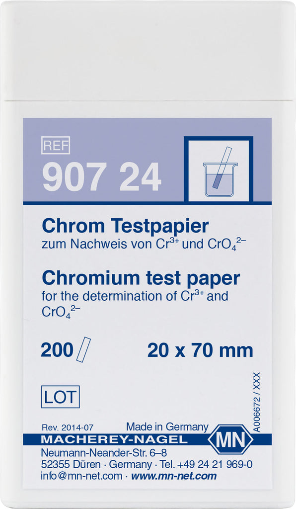 Qualitative Chromium test paper for Chromate: 5 mg/L CrO₄&sup2;⁻