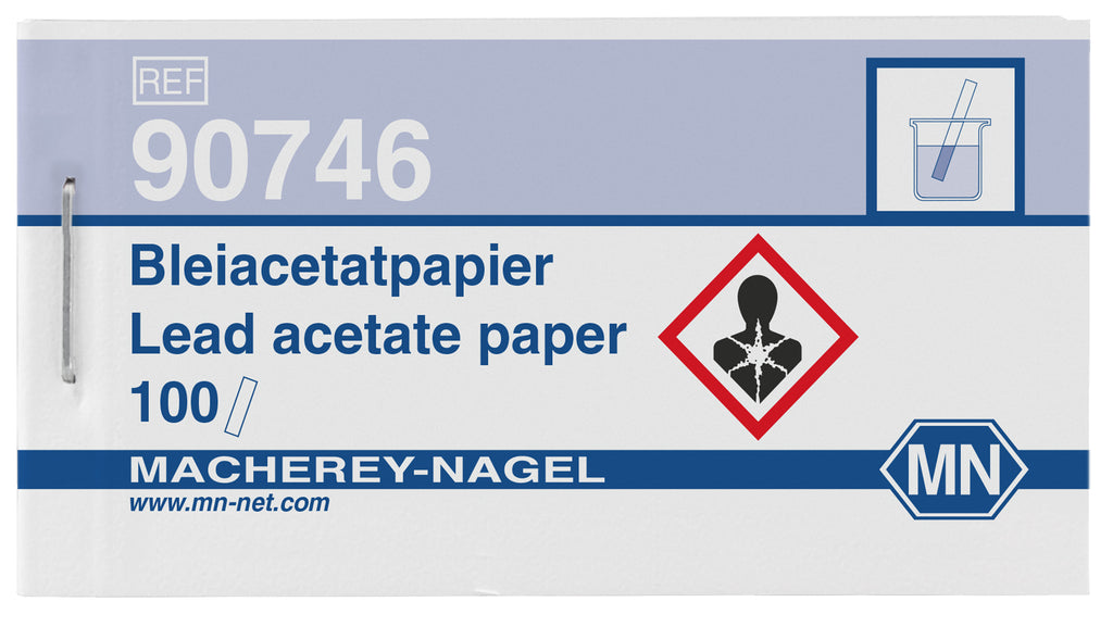 Qualitative Lead acetate paper for Sulfide: 5 mg/L S&sup2;⁻, booklet