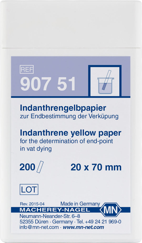 Qualitative Indanthrene yellow paper for Vat dyes