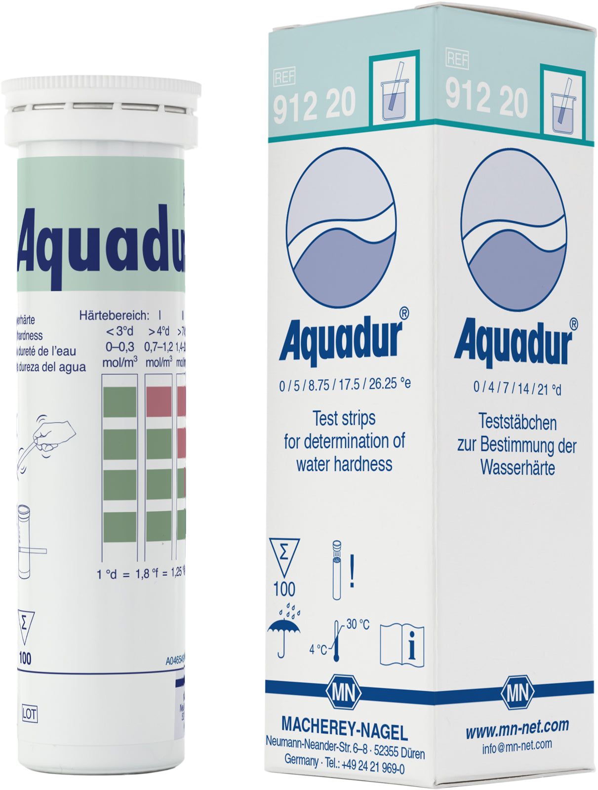 AQUADUR 4–21, for water hardness, box