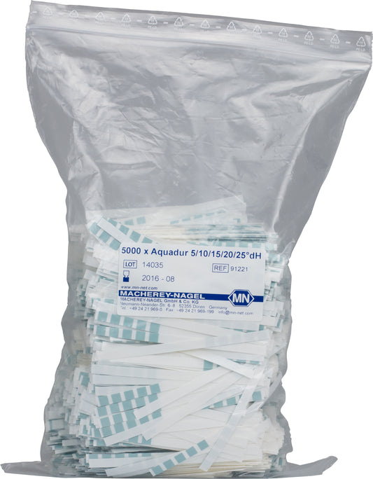 AQUADUR 5–25, for water hardness, 5000 strips