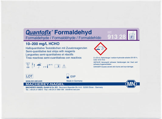 Semi-quantitative test strips QUANTOFIX Formaldehyde