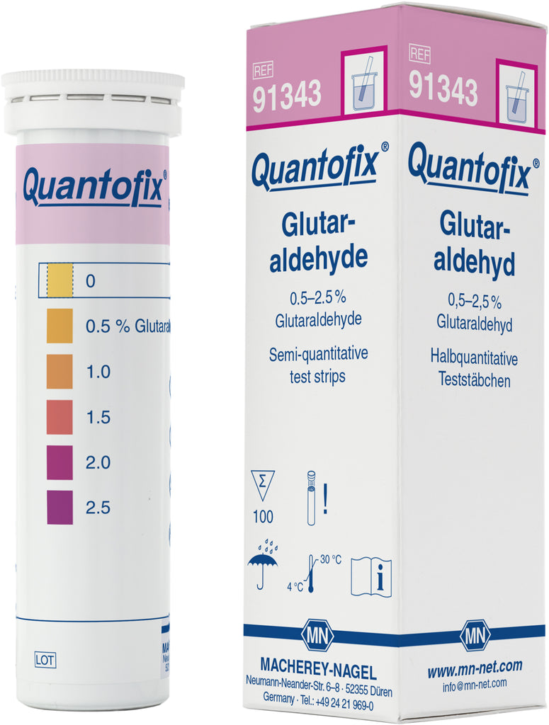 Semi-quantitative test strips QUANTOFIX Glutaraldehyde