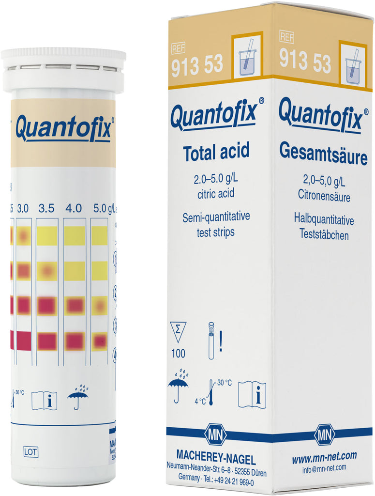Semi-quantitative test strips QUANTOFIX Total acid