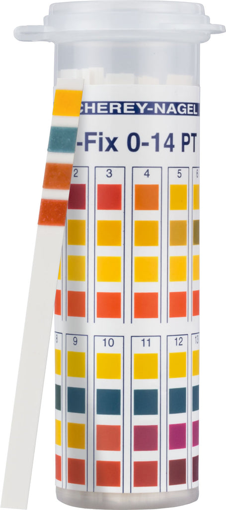 pH test strips, pH‑Fix 0–14 PT, fixed indicator
