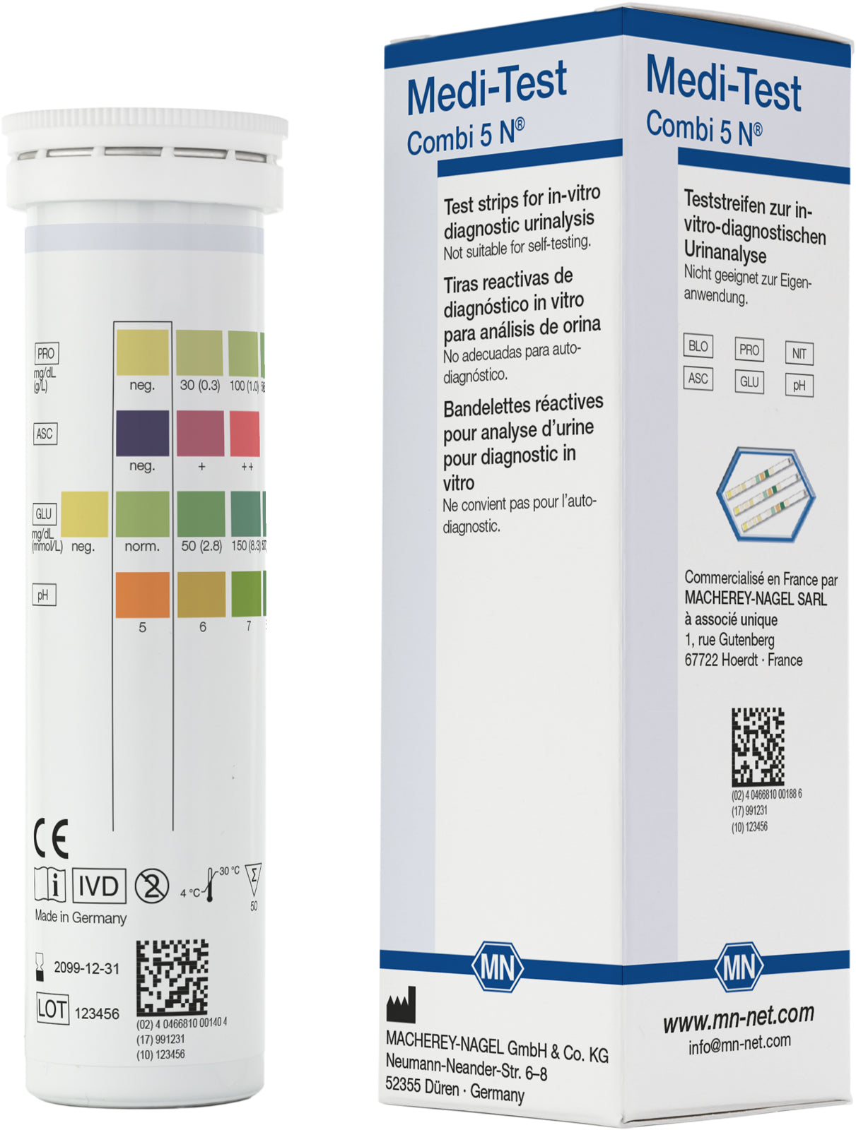 Urine test strips, Medi‑Test Combi 5 N