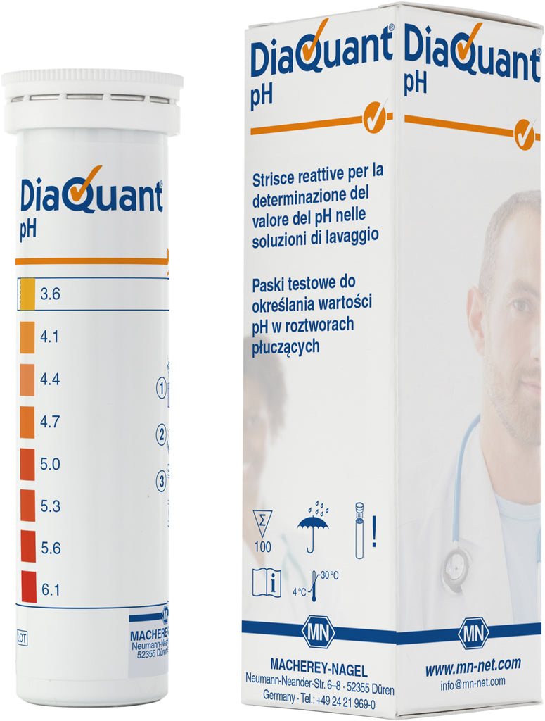 Semi-quantitative test strips DiaQuant pH 3.6−6.1
