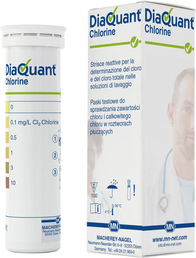 Semi-quantitative test strips DiaQuant Chlorine, for total chlorine