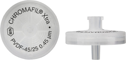 Syringe filters, labeled, CHROMAFIL Xtra PVDF, 25 mm, 0.45 &micro;m