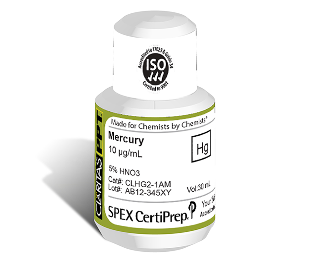 Mercury, 10 µg/mL (10 ppm) for ICP-MS, 30 mL