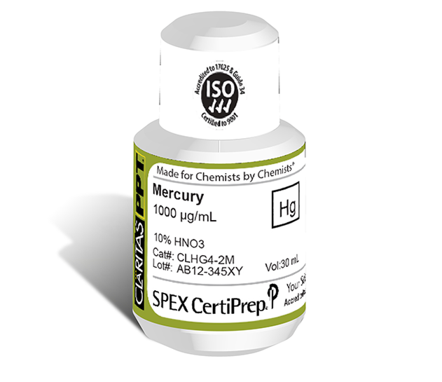 Mercury, 1,000 µg/mL (1,000 ppm) for ICP-MS, 30 mL