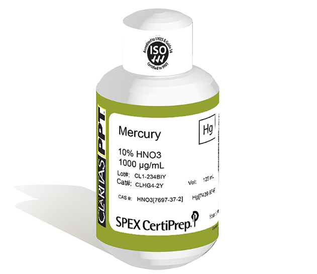 Mercury, 1,000 µg/mL (1,000 ppm) for ICP-MS, 125 mL