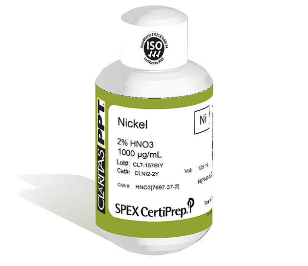 Nickel, 1,000 µg/mL (1,000 ppm) for ICP-MS, 125 mL