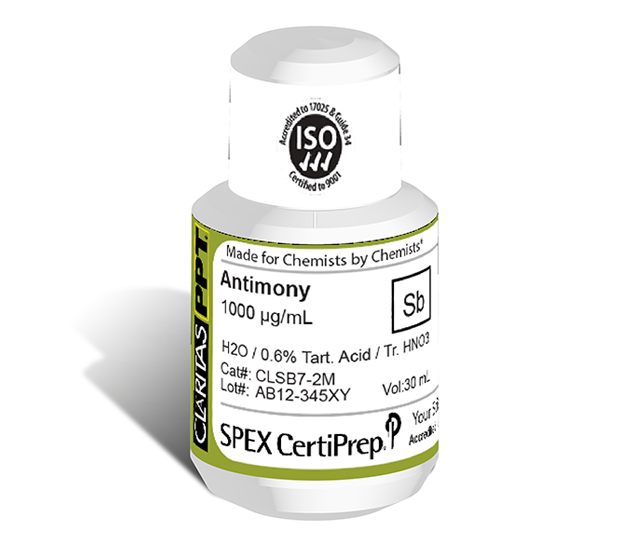 Antimony, 1,000 µg/mL (1,000 ppm) for ICP-MS, 30 mL