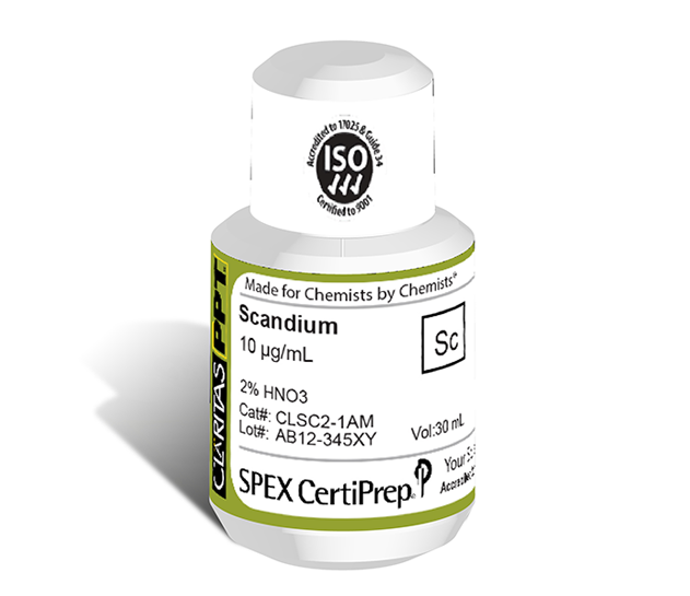 Scandium, 10 µg/mL (10 ppm) for ICP-MS, 30 mL