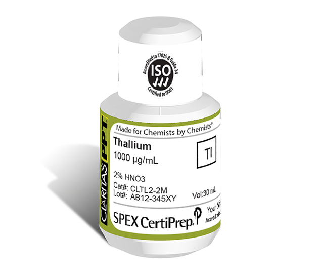 Thallium, 1,000 µg/mL (1,000 ppm) for ICP-MS, 30 mL