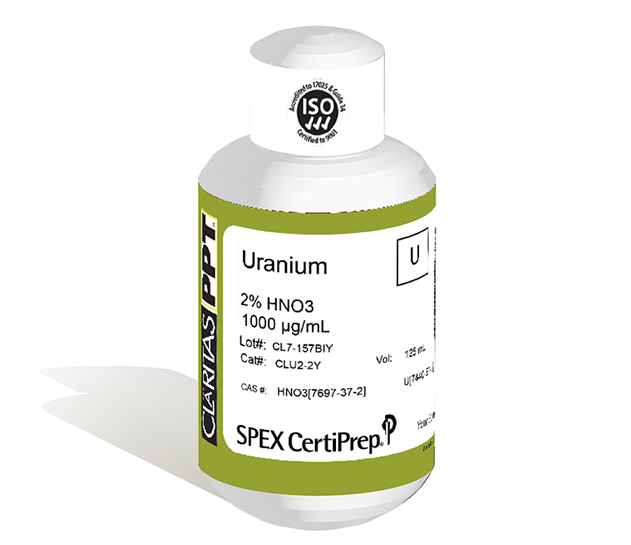 Uranium (Depleted), 1,000 µg/mL (1,000 ppm) for ICP-MS, 125 mL