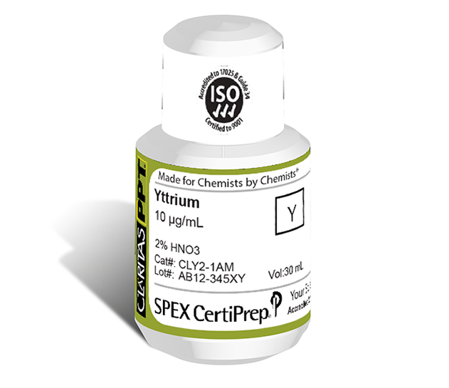 Yttrium, 10 µg/mL (10 ppm) for ICP-MS, 30 mL