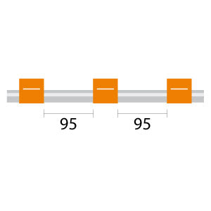 Finaprep 3-stop Solva Orange-Orange Pump Tubing (95mm between stops)