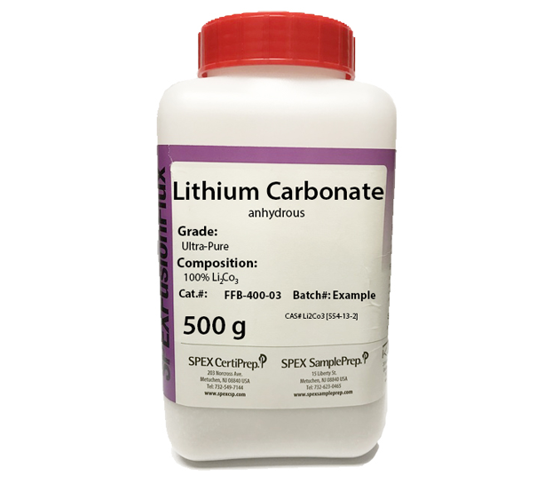 Li2CO3, 500 grams Ultra Pure Grade