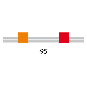 Finaprep 2-stop PVC Orange-Red Pump Tubing (95mm between stops)