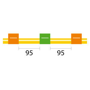 Finaprep flared 3-stop Solva Orange-Green Pump Tubing (95mm between stops)