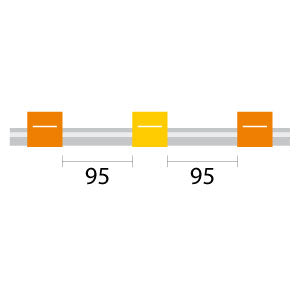 Finaprep 3-stop Solva Orange-Yellow Pump Tubing (95mm between stops)