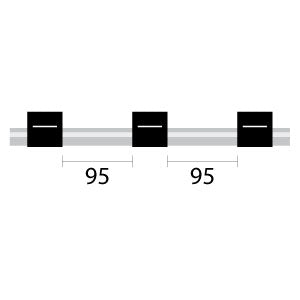 Finaprep 3-stop Solva Black-Black Pump Tubing (95mm between stops)
