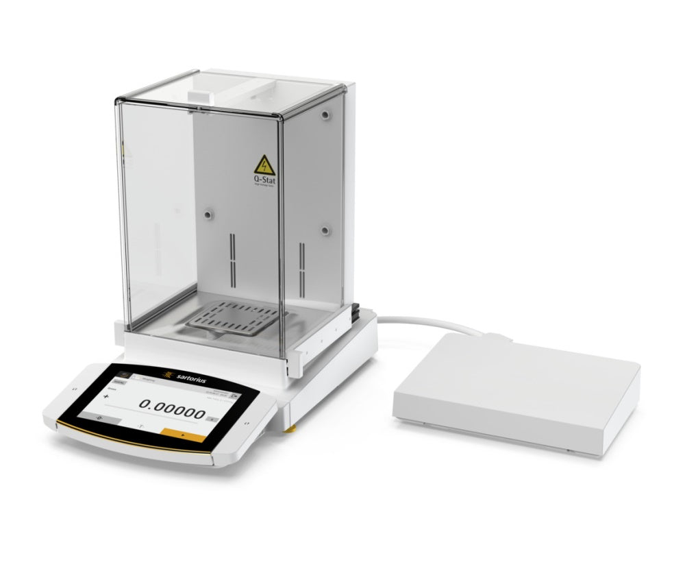 Sartorius Cubis II MCA - advanced - with colour touch screen display and weighing module capacity/readability  125g/0.01mg. Automatic motorised draft shield with integrated deioniser. Registration S00.