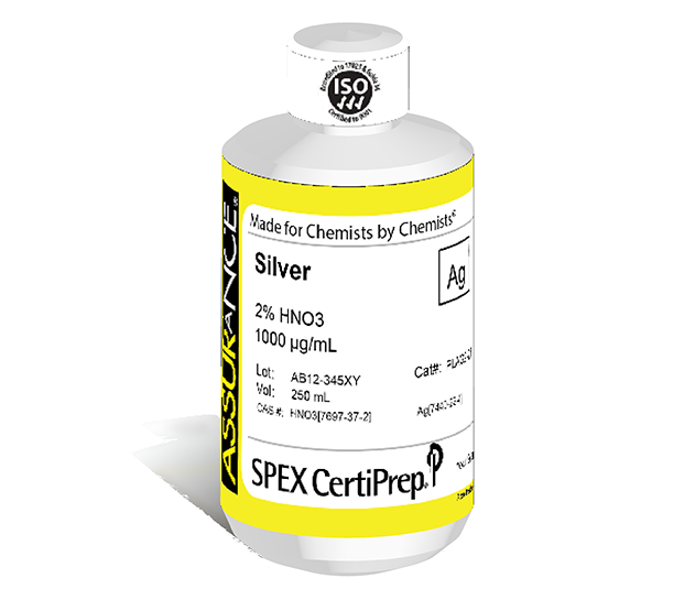Silver, 1,000 µg/mL, for AA and ICP, 250 mL